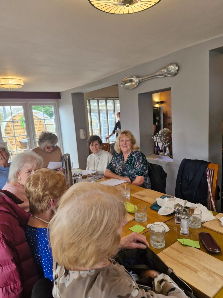group having a Sunday Lunch